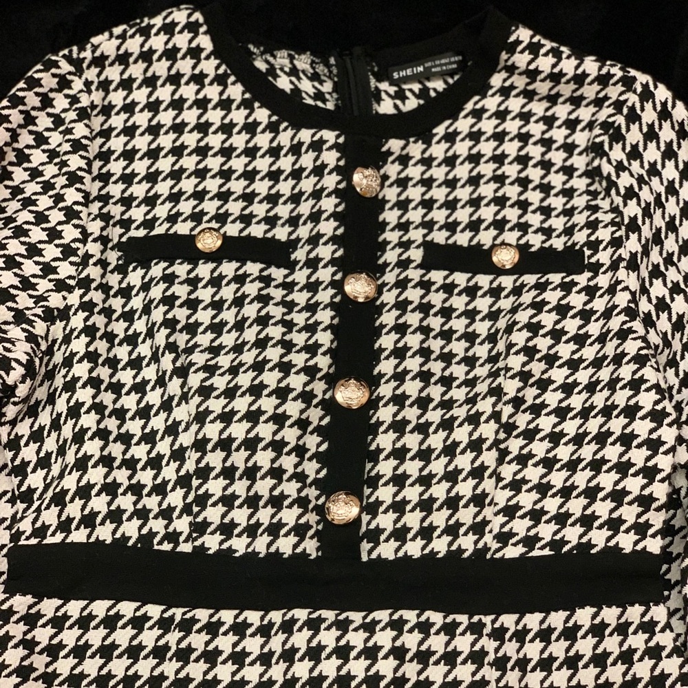SHEIN houndstooth dress